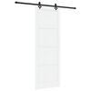 vidaXL Skjutd&ouml;rr Vit och svart 83 x 232 cm Massiv furu