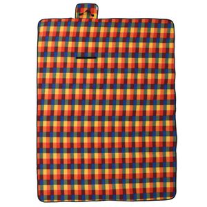 vidaXL Picknickfilt vikbar flerf&auml;rgad pl&auml;d 200x150 cm sammet