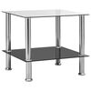 vidaXL Sidobord genomskinligt 45x50x45 cm glas
