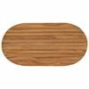 vidaXL Bordsskiva 80 x 40 x 3,5 cm Oval Massivt teaktr&auml; Naturlig