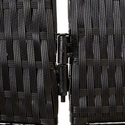 vidaXL Rumsavdelare 4 paneler svart konstrottning