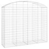 vidaXL Gabion b&aring;gformad 200x50x160/180 cm galvaniserat j&auml;rn