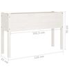 vidaXL Odlingslåda vit 110x31x70 cm massiv furu