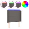 vidaXL S&auml;nggavel LED gr&aring; 103x16x118/128 cm konstl&auml;der