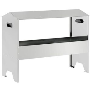 vidaXL Fodertrog f&ouml;r boskap Silver 79 x 35 x 62 cm 15 kg