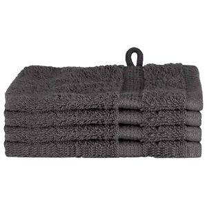 vidaXL G&auml;sthandduk SOLUND 4 pcs Antracit 15 x 21 cm 550 gsm