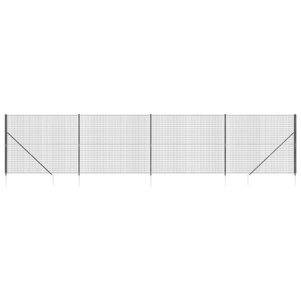 vidaXL Stängsel med markspett antracit 1,8x10 m