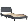 vidaXL Bed with Mattress "Hanko" Dark Grey 100x200 cm Velvet
