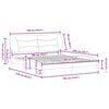 vidaXL Bed Frame without Mattress "Hvar" Cream 180x200 cm Fabric