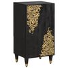 vidaXL Sideboard med hylla Svart 40 x 33 x 75 cm Massivt mangotr&auml;
