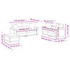 vidaXL Soffgrupp med kuddar 3 delar gr&aring; konstl&auml;der