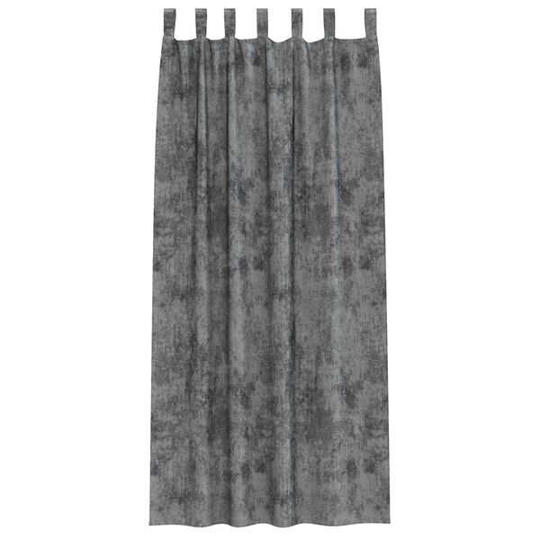 vidaXL Sammetsgardiner med gardiner 2 pcs Gr&aring; 260 x 140 cm Sammet