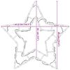 vidaXL Julbelysning stjärna silhuett 2 st 50 LEDs varmvit