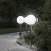 vidaXL Pollare med sensor och uttag 3 st 80 cm rostfritt st&aring;l IP44