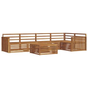vidaXL Utomhussoffset 6 pcs Naturf&auml;rg Massivt Akaciatr&auml;