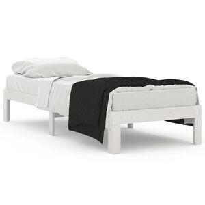 vidaXL S&auml;ngram vit massivt tr&auml; 75x190 cm