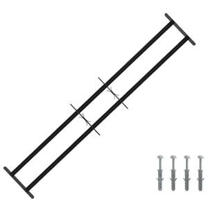 vidaXL S&auml;kerhetsgaller f&ouml;r F&ouml;nster med 2 Korsk&aring;por 3 pcs 93-174 cm