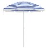 vidaXL Badparasol Bl&aring; och Vit 206 x 206 x 212 cm Polyester och metall