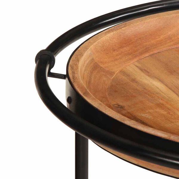 vidaXL Sidobord &Oslash;55x60 cm massivt tr&auml; akacia