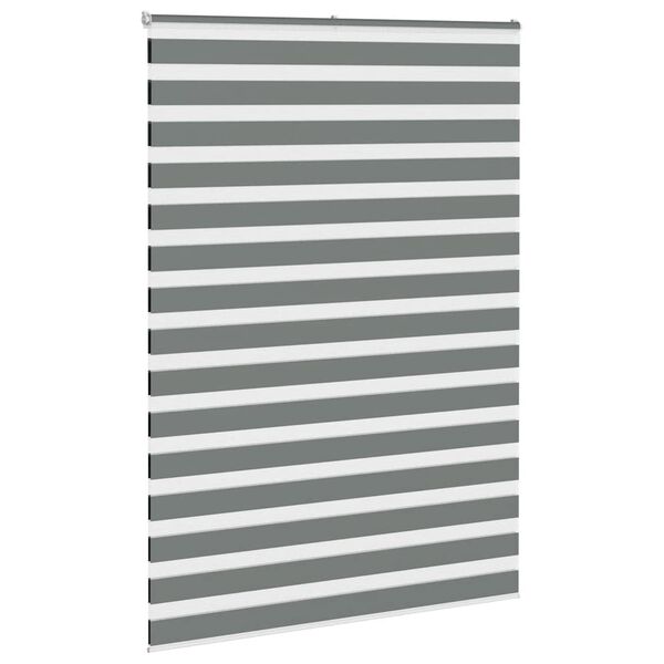 vidaXL Rullgardin zebra m&ouml;rkgr&aring; 155x230 cm tyg bredd 150,9cm polyester