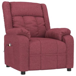 vidaXL Massagef&aring;t&ouml;lj vinr&ouml;d tyg
