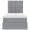 vidaXL F&ouml;rvaringss&auml;ng med madrass Ljusgr&aring; 90 x 200 cm Polyester