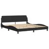 vidaXL Bed with Mattress "Hanko" Black 180x200 cm Velvet