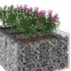 vidaXL Gabion upph&ouml;jd s&auml;ng Silver 150 x 100 x 60 cm Galvaniserat St&aring;l