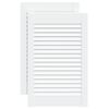 vidaXL Sk&aring;pluckor lamelldesign 2 st vit 61,5x39,4 cm massiv furu
