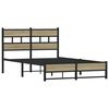 vidaXL Sängram utan madrass metall sonoma-ek 120x200 cm