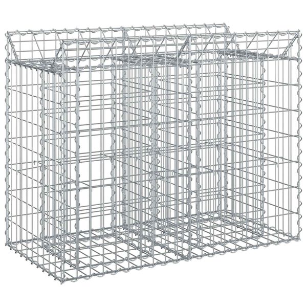 vidaXL Gabion upph&ouml;jd s&auml;ng Silver 100 x 50 x 80 cm Galvaniserat St&aring;l