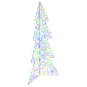 vidaXL Julgran 100 LED-lampor Flerf&auml;rgsdesign 120 cm Akryl