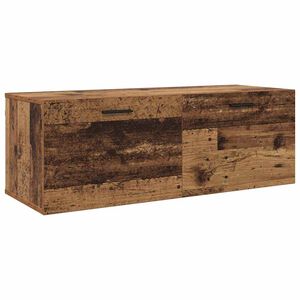 vidaXL V&auml;ggmonterat sk&aring;p V&auml;ggmonterad Gammalt tr&auml; 100 x 36,5 x 35 cm