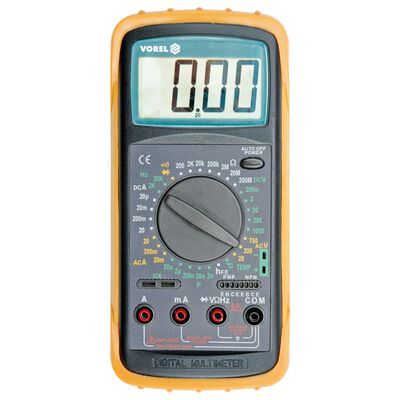 VOREL Digital multimeter med temperaturmätning