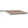 vidaXL Manuell markisram med LED-lampor Taupe 2,5 x 2 m