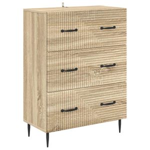 vidaXL L&aring;dans sk&aring;p Sonoma-ek 66 x 34,5 x 89,5 cm Konstruerat tr&auml;