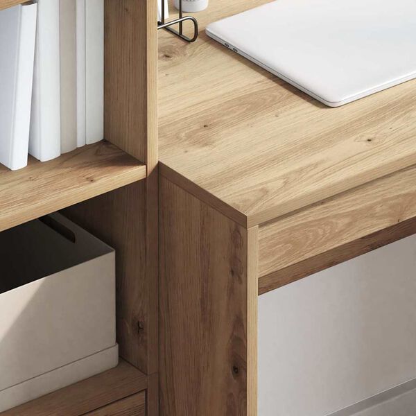 vidaXL Skrivbord med l&aring;da 2 pcs Artisan Ek