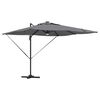 vidaXL Roma Parasol med LED -remsljus Antracit 286 x 284 x 270 cm