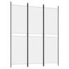 vidaXL Rumsavdelare 3 paneler vit 150x180 cm tyg