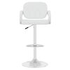 vidaXL Barstolar 2 st vit konstl&auml;der