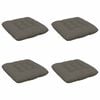 vidaXL Sittkuddar VIANEN 4 st 100% Polyester Gr&aring; 50 x 50 x 12 cm