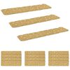 vidaXL Trappmattor 15 st 76 x 20 cm Beige Polyester Rektangul&auml;r