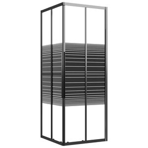 vidaXL Duschkabin r&auml;nder ESG 80x80x180 cm svart