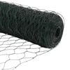 vidaXL Hexagonstängsel Grön 0,8 x 50 m PVC