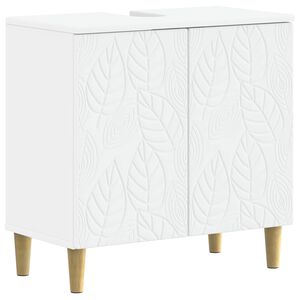 vidaXL Badrumssk&aring;p med handfat DELFT Vit 59,5 x 31,5 x 59 cm