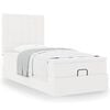 vidaXL Ottoman säng med madrass vit 100x200 cm konstläder