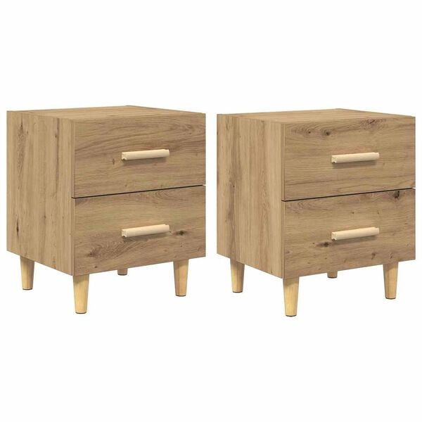 vidaXL S&auml;ngsk&aring;p 2 pcs Artisan Ek 40 x 35 x 47.5cm Konstruerat tr&auml;