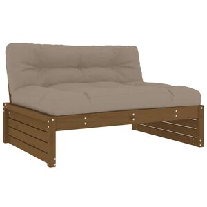 vidaXL Mittensoffa honungsbrun 120x80 cm massiv furu