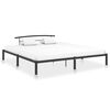 vidaXL S&auml;ngram utan madrass svart metall 200x200 cm