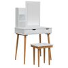 vidaXL Skrivbordsset FAUSKE 4 pcs Vit 76 x 50 x 143 cm